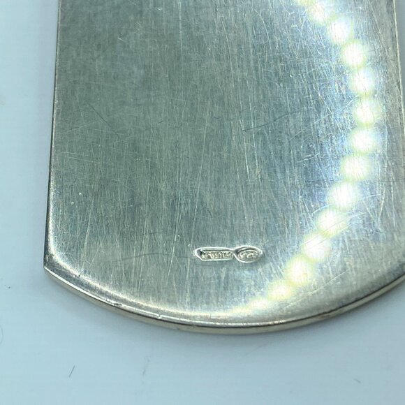 Gucci Dog Tag Pendant Necklace Sterling Silver 925 Made in Italy 22" 31g JR297 - Picture 8 of 9